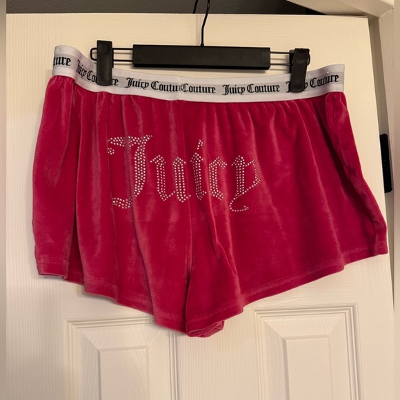 Juicy Couture Pants - Juicy Couture Pink Velour Women's Shorts size xl
